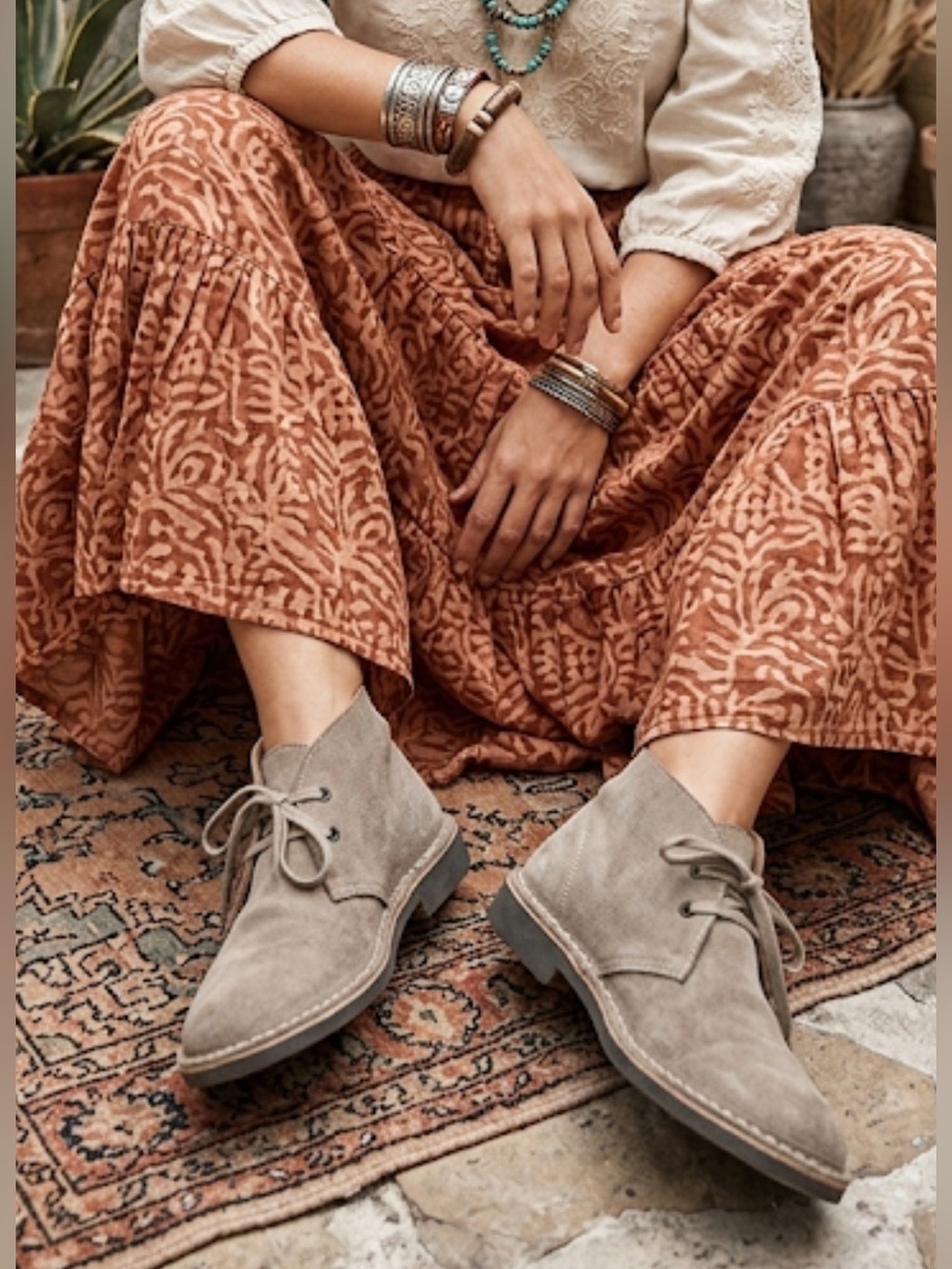 Kebo Suede Desert boots Italian | Size 39 | Tan